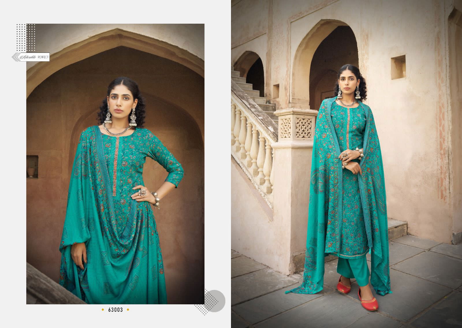 Adaah By Siyoni Designer Viscose Pashmina Dress Material